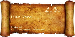 Lutz Vera névjegykártya